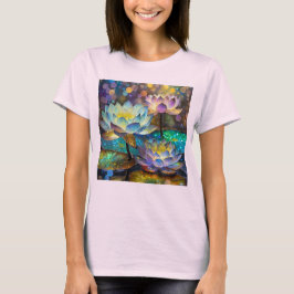 Camiseta Trío de flores de loto brillantes