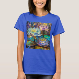 Camiseta Trío de flores de loto brillantes