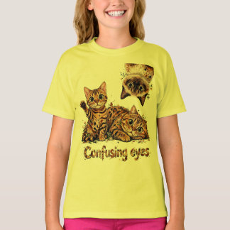 Camiseta Trío de gatito felino en flor Mascotas gatito lin