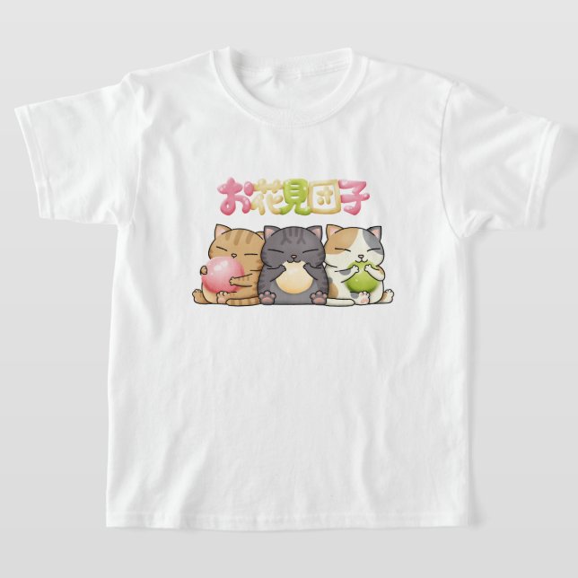 Camiseta Trio de gato Cute Hanami (Distribución)
