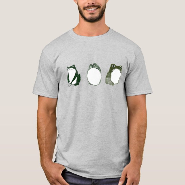 Camiseta Trio de gruñones de ranas japonesas toads del sigl (Anverso)