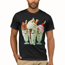 Trío de helados Kawaii Personajes de postres lindo