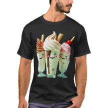Trío de helados Kawaii Personajes de postres lindo