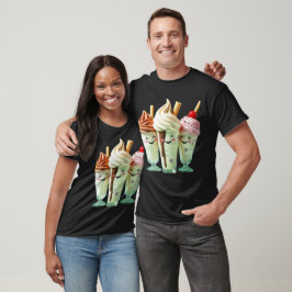 Camiseta Trío de helados Kawaii Personajes de postres lindo