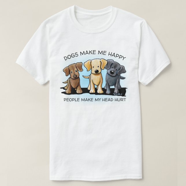 Camiseta Trío de KiniArt Labrador (Diseño del anverso)