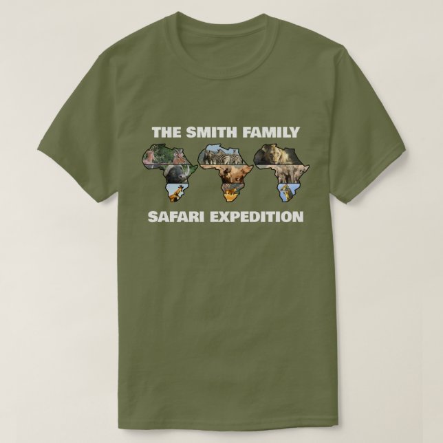 Camiseta Trío de la escuela de pediatría Safari de su famil (Diseño del anverso)