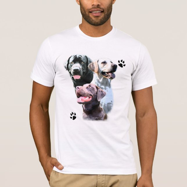 Camiseta Trío de Labrador Recuperador (Anverso)