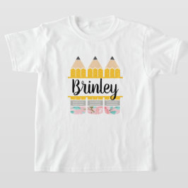 Camiseta Trío de lápiz floral personalizado