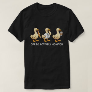 Camiseta Trío de patos divertidos Gráfico de monitoreo prof