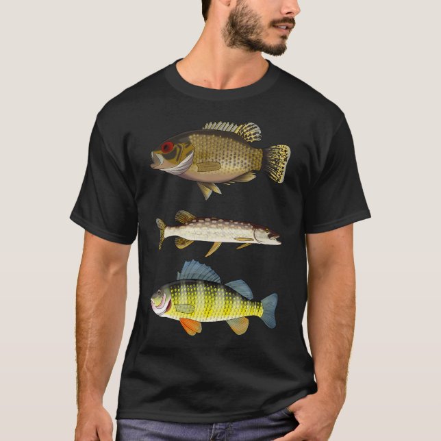 Camiseta Trío de peces de lago (Anverso)