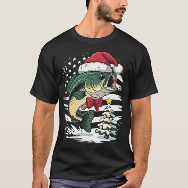 Camiseta Trío de peces delineados azules (Anverso)