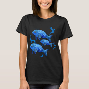 Camiseta Trío de peces koi azules