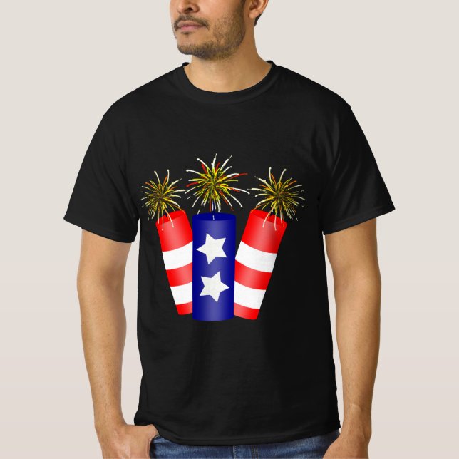 Camiseta Trio de petardos para el 4 de julio (Anverso)