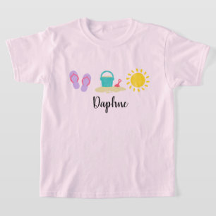 Camiseta Trío de playa de niñas en acuarela