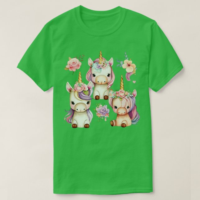 Camiseta Trio de Unicornio (Diseño del anverso)