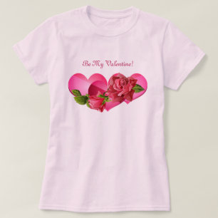 Camiseta Trío del corazón con el día de San Valentín rosado