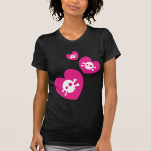 Camiseta trío del corazón del cráneo