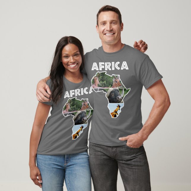 Camiseta Trío del Mapa de Vida Silvestre de África (Unisexo)