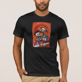 Camiseta Trío del Mariachi de Dia de Los Muertos Skeleton