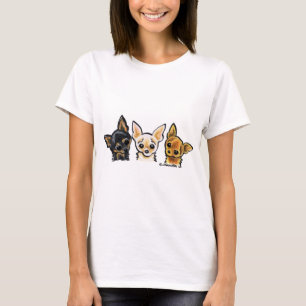 Camiseta Trío liso de la chihuahua