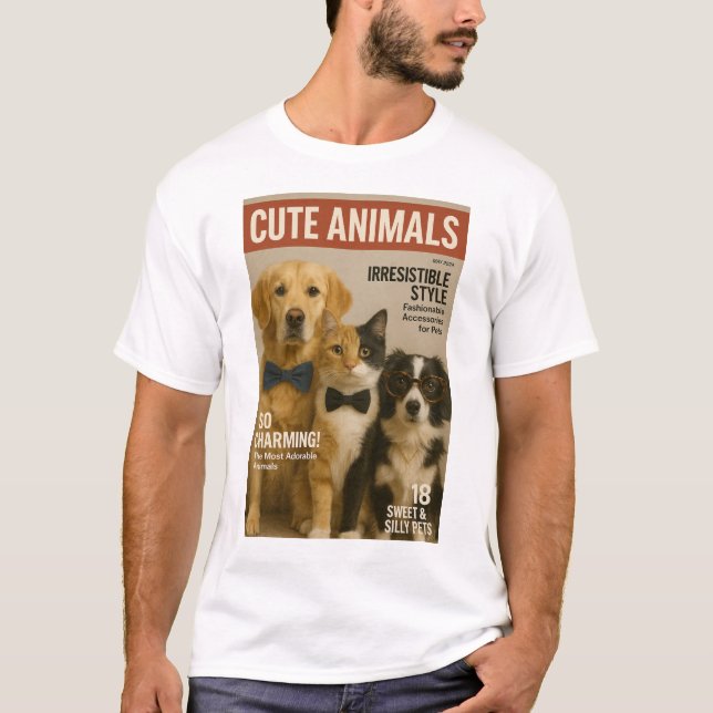 Camiseta Trío Mascota encantador - Animales elegantes con p (Anverso)