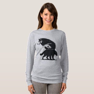 Camiseta Trío Salvaje: Silueta de Lobo, Águila y Oso