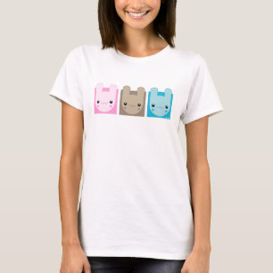Camiseta Trío v.02 del conejo de conejito de Kawaii