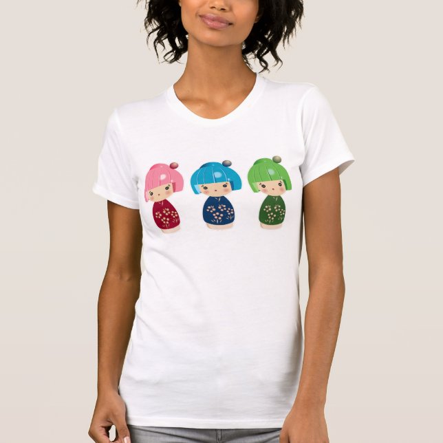 Camiseta Tríos de Kokeshi (Anverso)