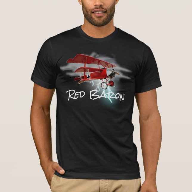 Camiseta Triplano de Fokker de barón rojo (Anverso)