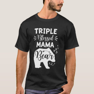Camiseta Triple bendición Mamá Corazón Corazón Flor Mamá co