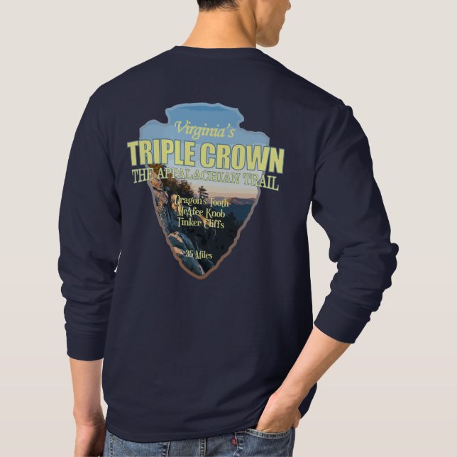 Camiseta Triple Corona de Virginia (punta de flecha) (Reverso)