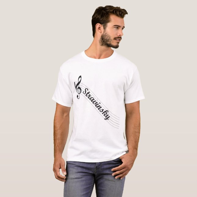 Camiseta Triple de la música clásica de Stravinsky (Anverso completo)