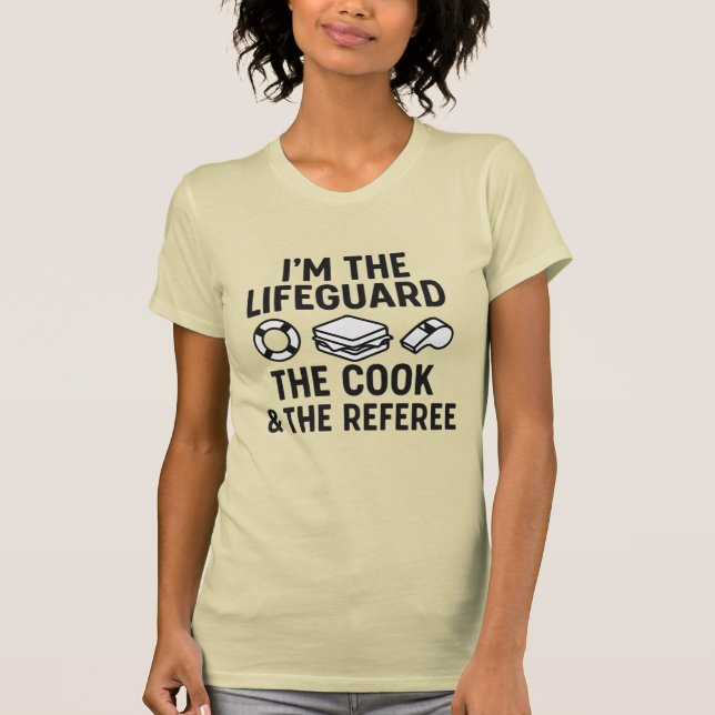 Camiseta Triple deber de mamá: Salvaguardia, cocinero y árb (Anverso)