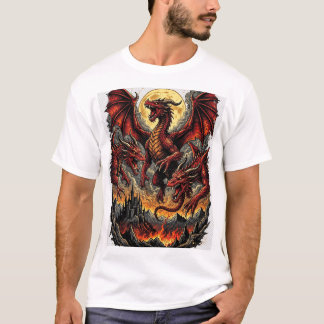 Camiseta Triple Dragón Luna Fantasía