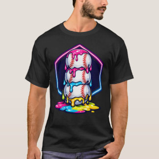 Camiseta Triple Goteo de Helado Divertido