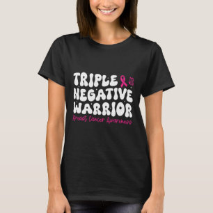 Camiseta Triple Guerrera Negativa Conciencia sobre el Cánce