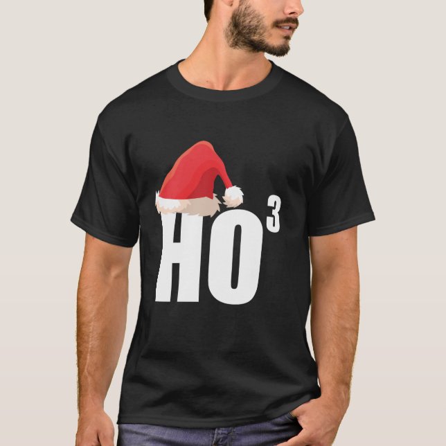 Camiseta Triple Ho Ho Third Power Math Nerd Funny Christmas (Anverso)