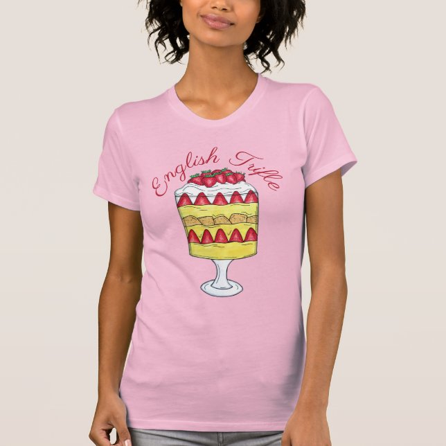 Camiseta Triple inglesa Fruit Custard Postre comida británi (Anverso)
