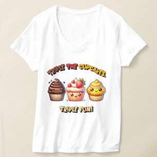 Camiseta Triple los pasteles, Triple diversión!