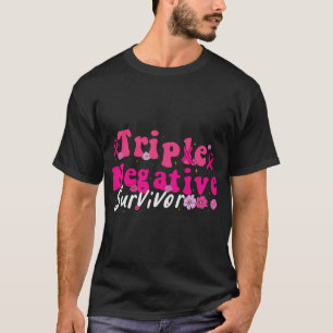 Camiseta Triple sobreviviente negativa conciencia del cánce