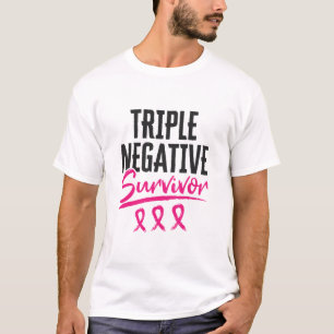 Camiseta Triple sobreviviente negativo TNBC Cáncer de Mama