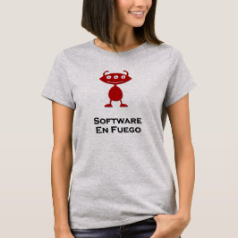 Camiseta Triple software de ojos en rojo fuego