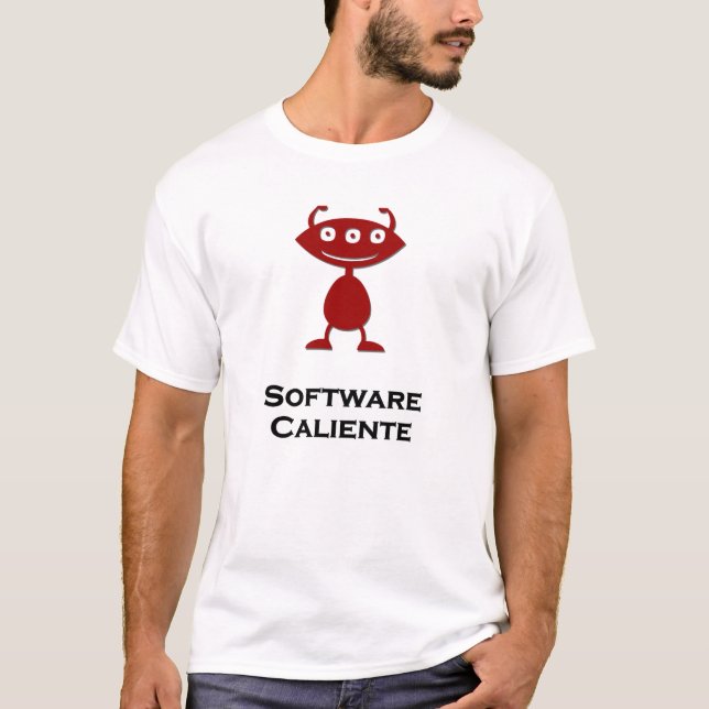 Camiseta Triple software ocular caliente rojo (Anverso)