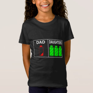 Camiseta Triplet Dad de tres hijas el divertido día del pad