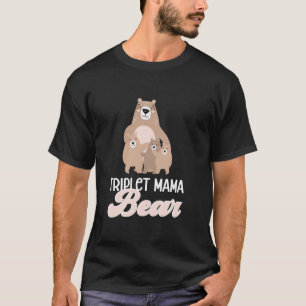 Camiseta Triplet Mama Bear Triplet Mamá De Triplet Triplet
