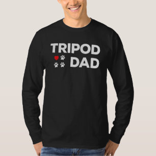 Camiseta Tripod Dad Paw de perro de tres piernas Amputee am