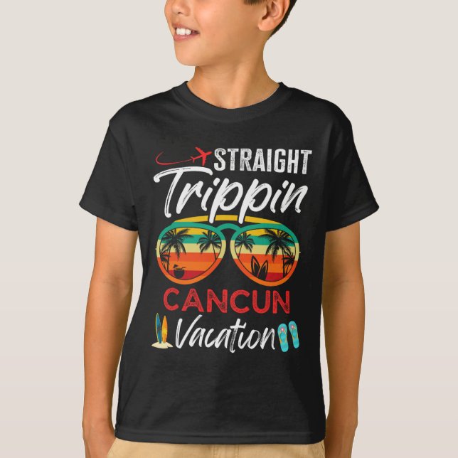 Camiseta Trippin directo Cancún México Parejas Familia Vaca (Anverso)
