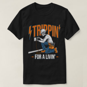 Camiseta Trippin Para Un Gracioso Diseño Electrónico De Esq