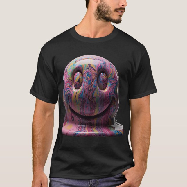 Camiseta Trippy Acid Dripping Smiley (Anverso)