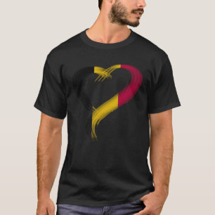 Camiseta Trippy corazón me encanta la bandera belga Edm rav